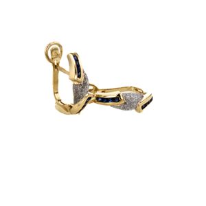 ARETES CORTOS CON ZIRCONES 18K