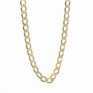CADENA TEJIDO CUBANA OROS DIAMANTADO