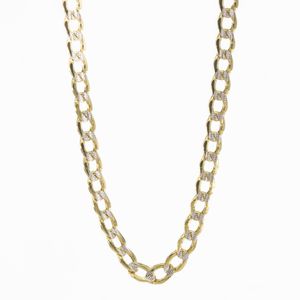 CADENA TEJIDO CUBANA OROS DIAMANTADO
