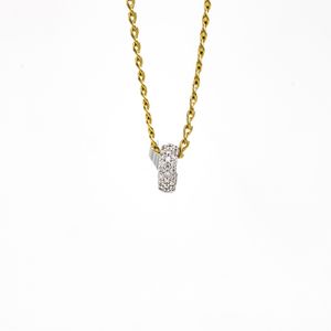 DIJE CON ZIRCON ORO BLANCO TK