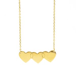 CADENA CON DIJE DE CORAZONES TK