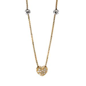 CADENA CAJA CON DIJE CORAZON 18K