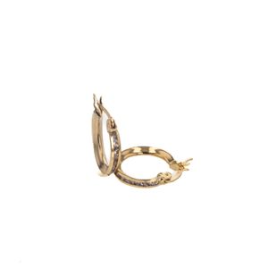 ARETES ARGOLLAS CON ZIRCONES 18K