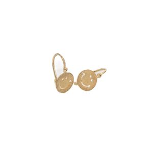ARETES ZARCILLOS CARA FELIZ 18K