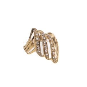 ANILLO CON ZIRCONES 18K