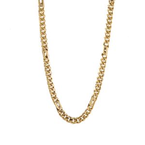 CADENA TEJIDO CUBANA ALTERNADA 18K