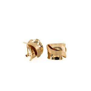 ARETES CORTOS SATINADOS 18K