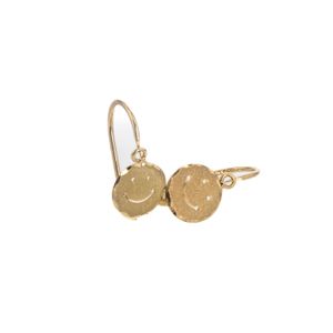 ARETES ZARCILLOS CARA FELIZ 18K