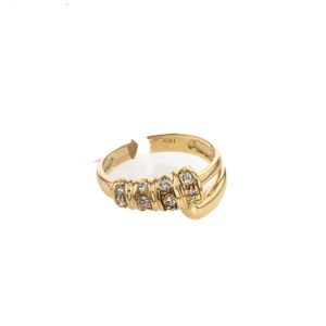 ANILLO CON ZIRCONES 18K