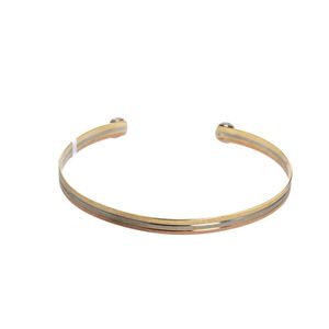 PULSERA CAÑA 3 COLORES 18K