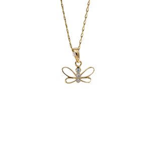 DIJE MARIPOSA CON ZIRCONES 18K