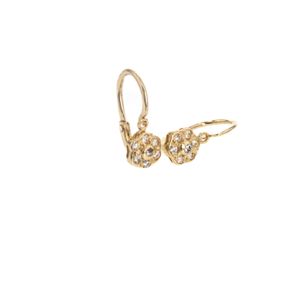 ARETES ZARCILLOS FLOR 18K