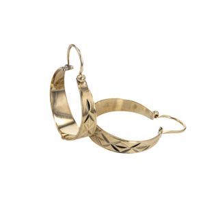 ARETES CANDONGAS SATINADAS 18K