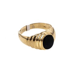 ANILLO PIEDRA NEGRA 18K
