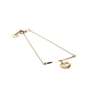 PULSERA FORZADA CORAZON 18K