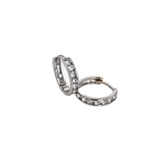 ARETES ARGOLLAS CON ZIRCONES 18K