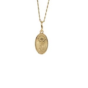DIJE OVALADO NIÑO DIVINO 18K