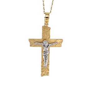 DIJE CRUCIFIJO 2 COLORES 18K