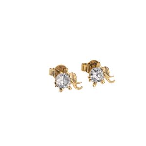 ARETES TOPOS ELEFANTE 18K
