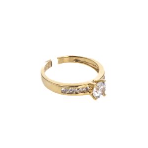 ANILLO COMPROMISO CON ZIORCNES 18K