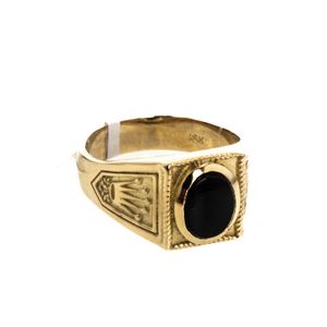 ANILLO PIEDRA NEGRA 18K