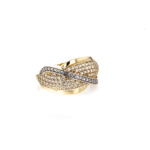 ANILLO 2 OROS CON ZIRCONES TK