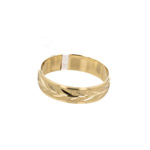 ANILLO MATRIMONIO SATINADO 18K