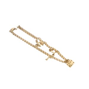 PULSERA TEJIDO CHINO CON DIJES 18K