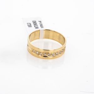 ANILLO MATRIMONIO PIEDRAS 18K