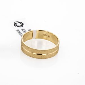 ANILLO MATRIMONIO SATINADO 18K