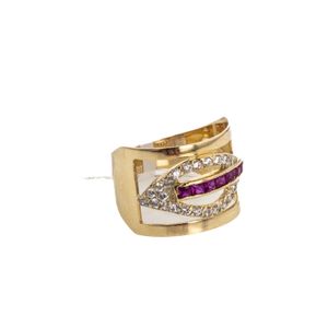 ANILLO CON ZIRCONES 18K
