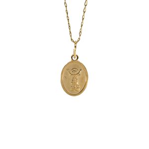 DIJE OVALADO DIVINO NIÑO 18K