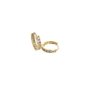 ARETES ARGOLLAS CON ZIRCONES 18K