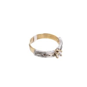 ANILLO DE COMPROMISO 2 TONOS 18K