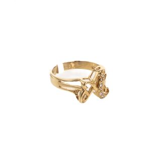 ANILLO LETRA A CON ZIRCONES 18K