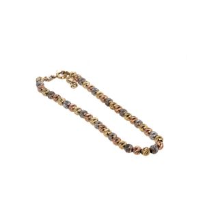 PULSERA BOLITAS 3 TONOS 18K