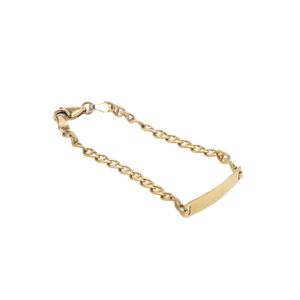 PULSERA ANCLA CON PLACA 18K