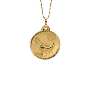 DIJE PLACA SCORPION 18K