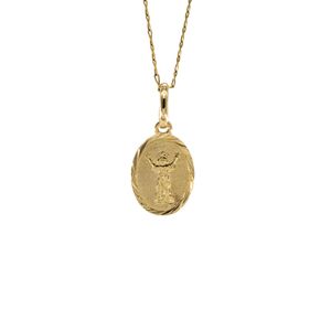 DIJE OVALADO DIVINO NIÑO 18K