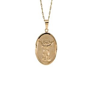 DIJE OVALADO DIVINO NIÑO 18K