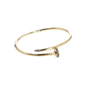 PULSERA CAÑA CON ZIRCONES 18K