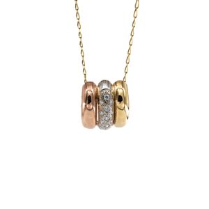 DIJE 3 TONOS CON ZIRCONES 18K