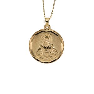 DIJE REDONDO CRISTO 18K