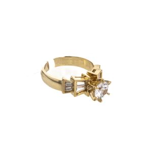ANILLO DE COMPROMISO CON ZIRCONES 18K