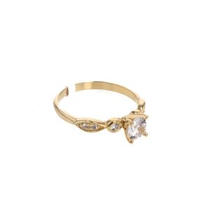 ANILLO DE COMPROMISO CON ZIRCONES 18K