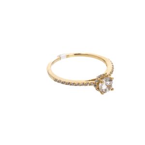 ANILLO COMPROMISO CON ZIRCONES 18K
