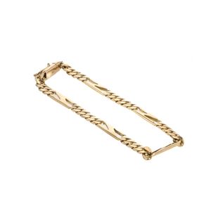 PULSERA CUBANA ALTERNADA 18K