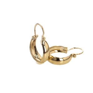 ARETES CANDONGAS LISAS 18K