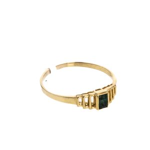ANILLO PIEDRA VERDE 18K