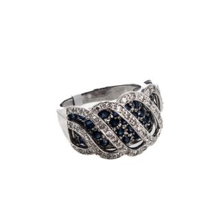 ANILLO 18K - O. BLANCO - P. FINA
